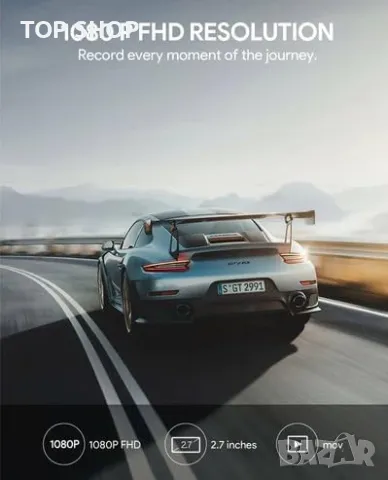 Нова 1080P HD Dash Cam Автомобилна Камера Нощно Виждане G-Сензор, снимка 7 - Друга електроника - 49239134