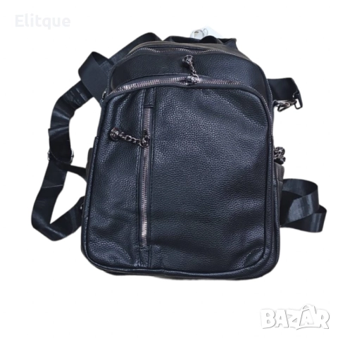 Дамска черна раница 