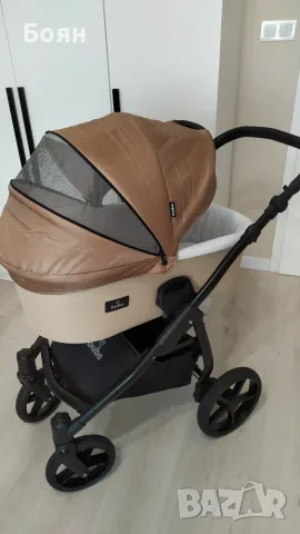 Бебешка количка 3в1 Buba Karina Light Beige / Светла Бежова, снимка 2 - Детски колички - 55777052