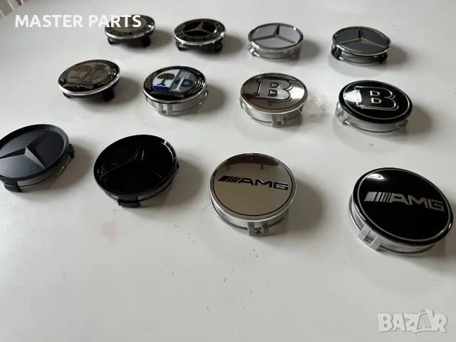 Чисто нови . Капачки за джанти MERCEDES МЕРЦЕДЕС 75мм ., снимка 3 - Части - 45380497