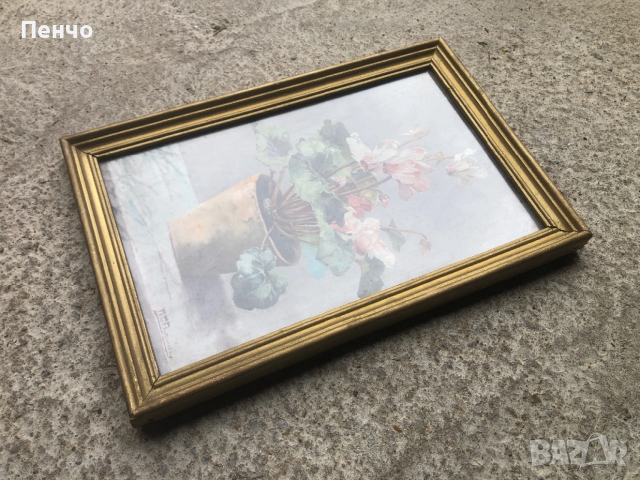 стара българска картина на П.С.Антоновъ, снимка 3 - Антикварни и старинни предмети - 51839087