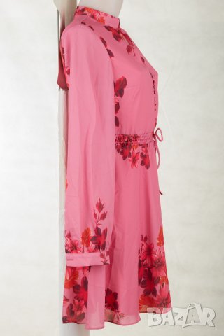 Розова рокля на цветя марка Jimmy Sanders - S, снимка 4 - Рокли - 30281762