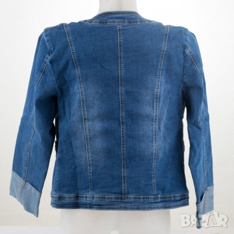 Дънково късо дамско сако марка Tantra - S, снимка 4 - Сака - 36823471