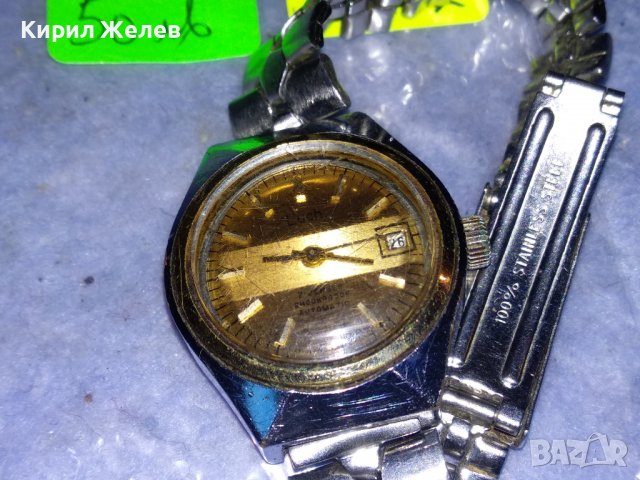 ЛУЧ 21 КАМЪКА Стар РУСКИ РЯДЪК СССР МЕХАНИЧЕН ЧАСОВНИК с ВЕРИЖКА от БЛАГОРОДНА СТОМАНА РАБОТЕЩ 36562, снимка 3 - Антикварни и старинни предмети - 39895707