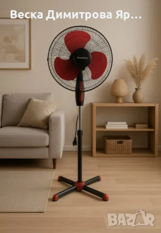 Вентилатор Rosberg, 40W, 40см., снимка 5 - Вентилатори - 50011112