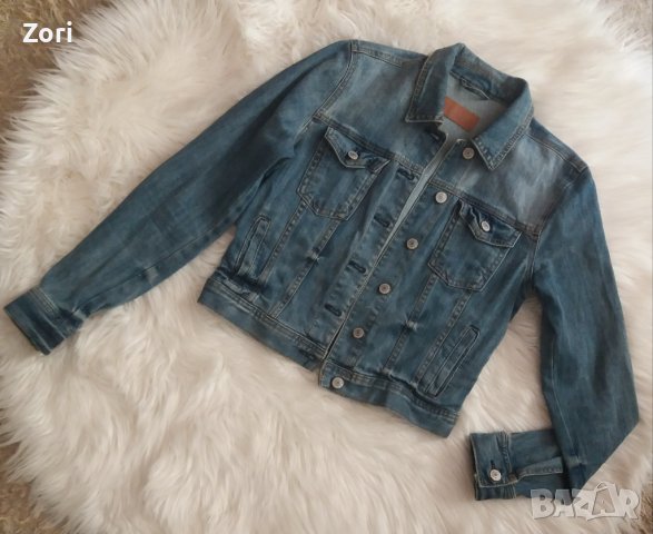 СТРАХОТНО дънково късо яке с изтъркан ефект, снимка 1