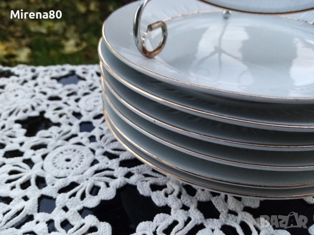 Десертни чинии - Китка - 7 бр., снимка 4 - Чинии - 52505674