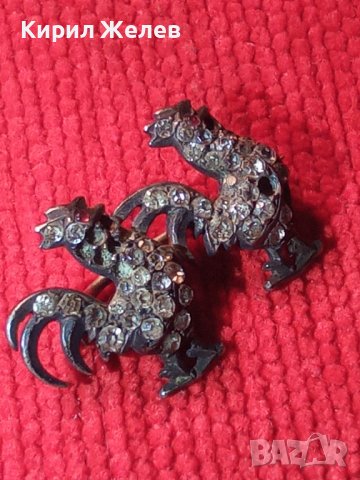 СТАРИННА СРЕБЪРНА СКЪПОЦЕННА БРОШКА ПЕТЛИ СРЕБРО 950 РЪЧНА МАЙСТОРСКА РЯДКА ИЗРАБОТКА 25147, снимка 2 - Антикварни и старинни предмети - 35805554