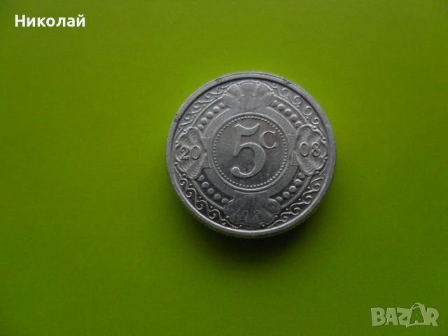 5 цента 2008 г. монета Холандски антили, снимка 1 - Нумизматика и бонистика - 40582233