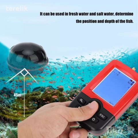 █▬█ █ ▀█▀ Fish Finder XJ-01 безжичен ехолот, Сонар за откриване на рибни пасажи!, снимка 7 - Макари - 37399189