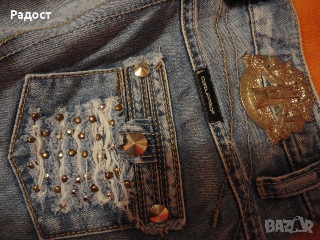 страхотен модел 7/8 дънки DSQUARED2 за лятото, снимка 3 - Дънки - 32005816