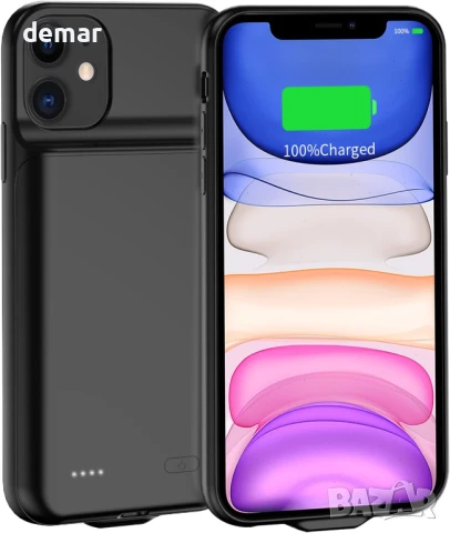 Калъф с батерия MIGAFEI за iPhone 11, 7000mAh, черен