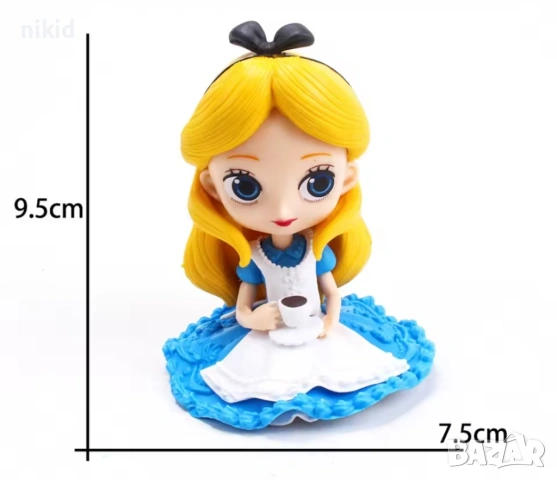 Алиса в страната на чудесата голяма пластмасова фигурка PVC за игра и торта топер украса, снимка 3 - Фигурки - 53136603