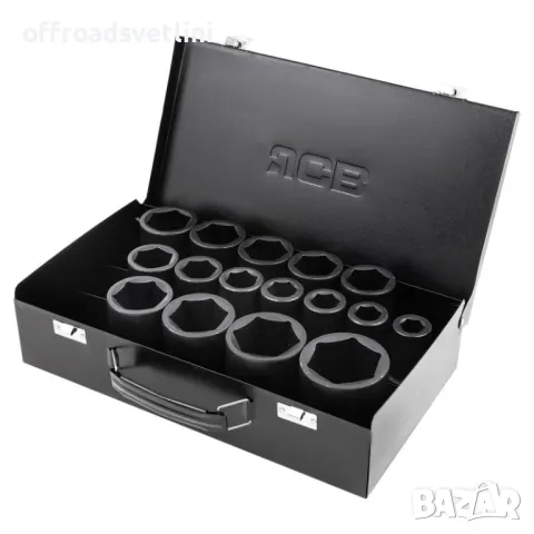 JCB Професионален комплект ударни дълбоки вложки 16 части 3/4", снимка 2 - Други инструменти - 49379730