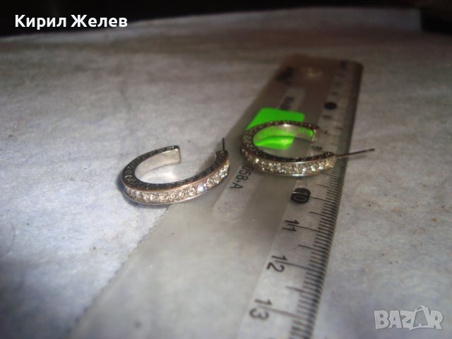 ПОСРЕБРЕНИ СКЪПОЦЕННИ ВЕРСАЧЕ АРТ ОБЕЦИ с ЦИРКОНИ 21704, снимка 6 - Обеци - 36631332