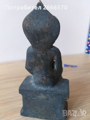 Китайска бронзова статуетка на буда, снимка 7 - Антикварни и старинни предмети - 35001543