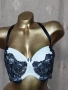 Hunkemoller 80 F Бял сутиен с черна дантела , снимка 2