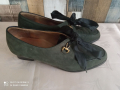 тъмнозелени велурени обувки, снимка 2