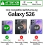 Нов кейс Samsung Galaxy S26 водоустойчив твърд калъф 360 черен, снимка 2