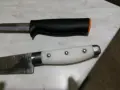 нож Fiskars 210х85 мм острие и нож  Dine Mate 265х150мм острие, снимка 4