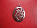 Уникален сребърно ажурно колие медальон 900, снимка 10