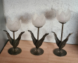 Свещници от месинг в формата на лале , снимка 1 - Декорация за дома - 44631274