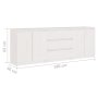 Странично шкафче, бяло, 180x36x65 см, бор масив, снимка 4