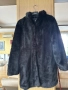 Черно палто с косъм , снимка 1