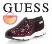 ПРОМО 🍊 GUESS 🍊 Оригинални спортни обувки в бордо с декоративни камъни 39 и 40 номер нови с кутия, снимка 1 - Дамски ежедневни обувки - 21099827