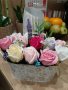 Аранжировка с рози от пластичен сапун, снимка 5