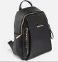 Дамска раница Backpack Черна със златисти ципове, 23x12x30cm, снимка 1