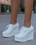 Обувки на платформа - бели - 710-15, снимка 1