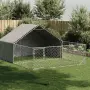 vidaXL Открита кучешка колиба с бягаща пътека 5x3x1,9 m, снимка 2