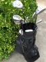 Английски комплект голф стикове в голф калфа и сгъваема количка , снимка 2