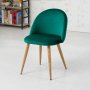 Зелен стол / комплект от два трапезни стола / столове с мека седалка и облегалка МОДЕЛ 93, снимка 6