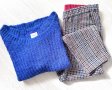 Sisley панталон С размер и пуловер плетиво М, снимка 1 - Панталони - 44208813