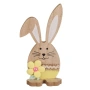 Великденско настолно дървено декоративно зайче с цвете, 8.5x4.5x17 см_1248342, снимка 6
