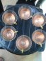 Шест стъклени чаши с медни подстаканчици Йена глас на ГДР, снимка 2