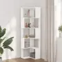 vidaXL Ъглова етажерка 5 нива бял 50x50x179 см инженерно дърво, снимка 3