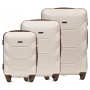 Комплект 3 в 1 Твърди куфари, размери M, XL и XXL, ABS материал, 4 колела 360°, кодирано заключване, снимка 1