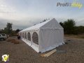 Професионална шатра 4х10м, огнеустойчив PVC брезент 550 гр/м2 – подсилена, снимка 1