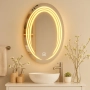LED Огледало за баня три цвята Ellipse 60x90см, снимка 5