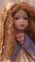 Колекционерска порцеланова кукла, 50см Разкошна Червенокоска-Отлична!, снимка 3