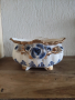 Стара бонбониера "Синя роза"каподимонте, снимка 1 - Антикварни и старинни предмети - 44615615