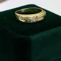 Пръстен жълто злато и брилянт Unisex, снимка 5