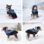 Палто за кучета Poseca с колан, зимно водоустойчиво, (синьо, S), снимка 4
