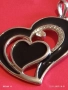 МОДНА КРАСИВА с КРИСТАЛИ ВИСУЛКА СЪРЦЕ ❤️ ЧЕРЕН ЕМАЙЛ 28379, снимка 6