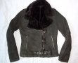 Дамско Кожено Яке Рокерско Мото Асиметрично закопчаване, снимка 5