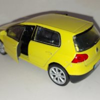 Welly - VW Volkswagen GOLF V (Yellow) 1:34-1:39, снимка 2 - Колекции - 42532022