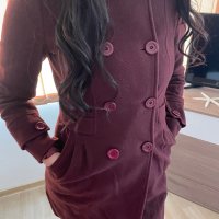 Палто цвят бордо, Radeks, размер М, снимка 3 - Палта, манта - 38896073